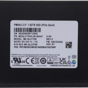 Накопитель SSD PCIE 1.92TB TLC PM9A3 MZQL21T9HCJR-00A07 SAMSUNG